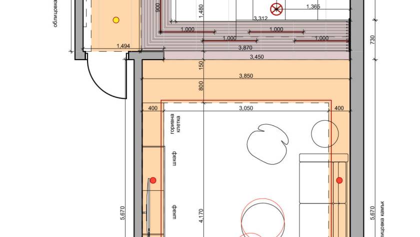 3D Project of a modern living room
