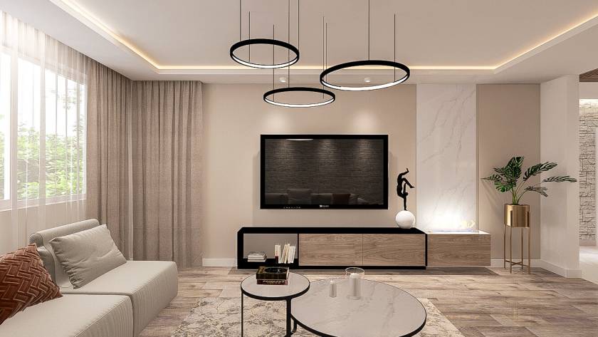 3D Project of a modern living room