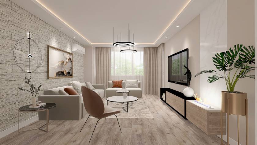 3D Project of a modern living room